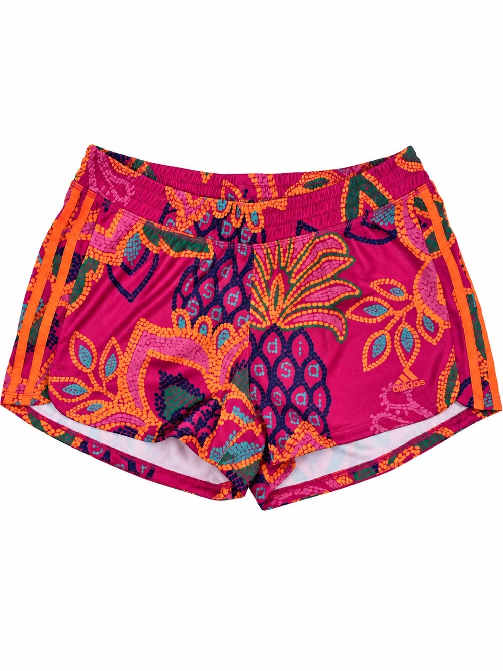 Adidas Floral Paisley Running Shorts Women’s Medium Pink Orange